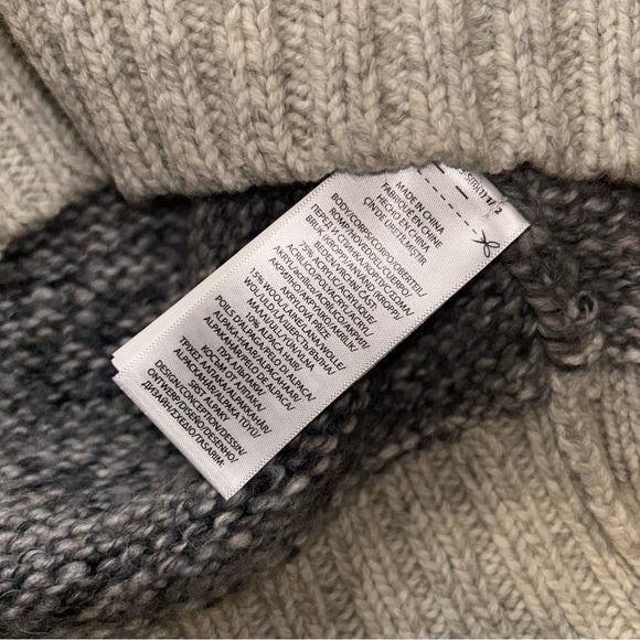 Polo Ralph Lauren NWT! Sport Usa Flag Wool Embroidered Grey Shawl Collar Sweater - Picture 10 of 14
